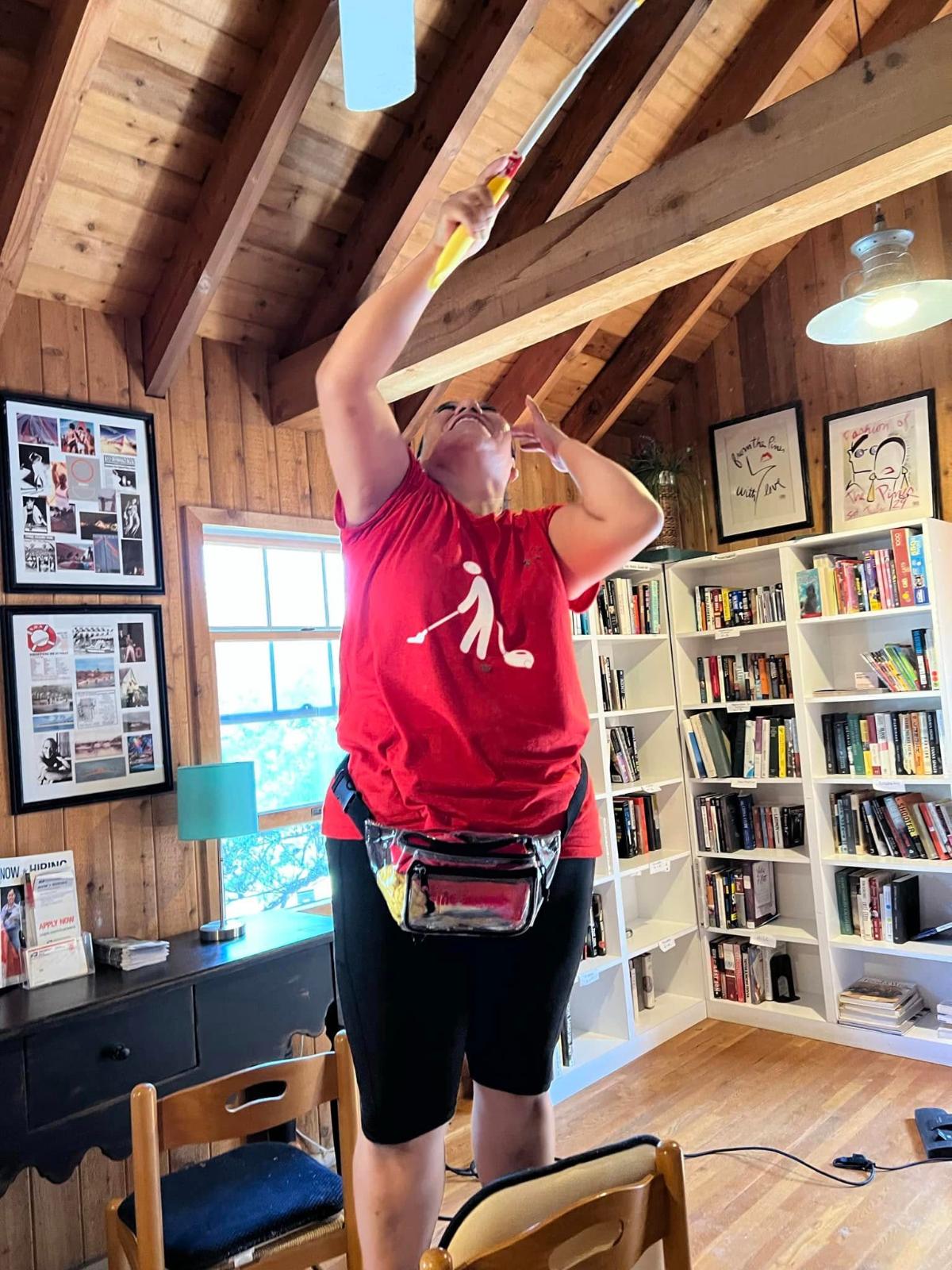 Maria's team cleaning a home
