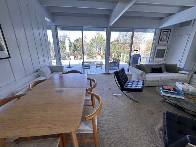 Open dining and living area cleaned in a Long Island home