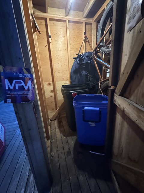 Storage shed cleared out after a cleanout